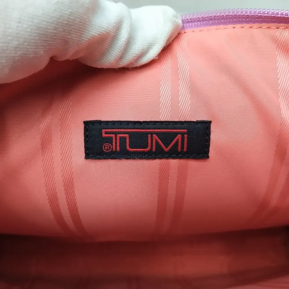 Tumi Purple Nylon Zipper Closure Messenger Laptop Crossbody Bag